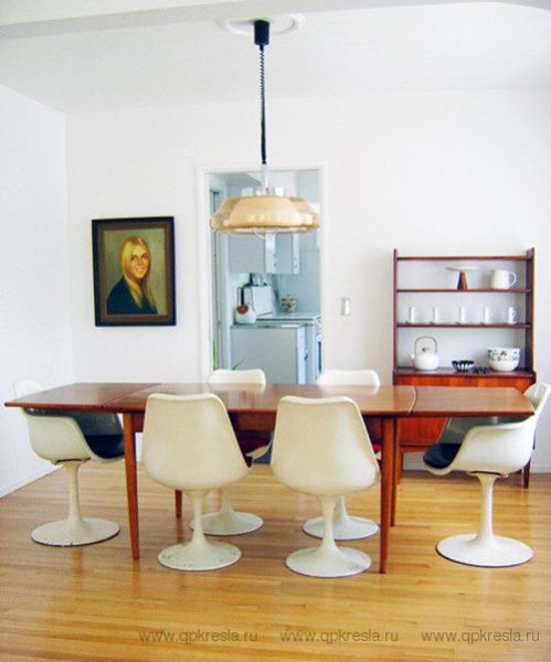 Стул TULIP (Тулип) бело-черный