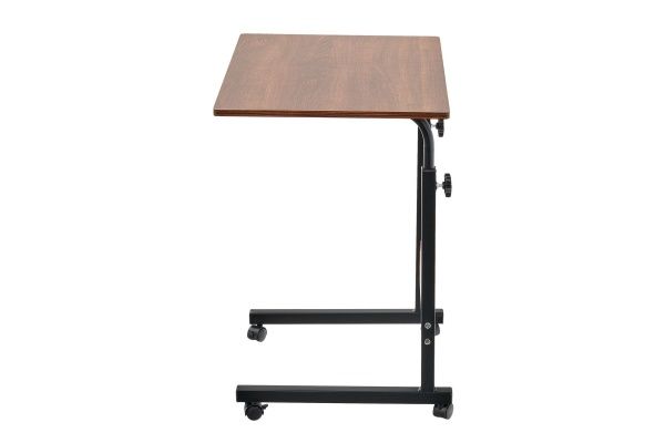 Купить Стол многофункциональный на колесах, 60x40 см, «РОЛЛ», 2 ножки, регул.высота, мдф, металл, тёмн. дерево, черный по низкой цене