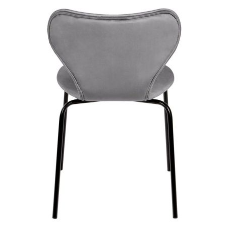 Купить Стул Seven тёмно-серый велюр с чёрными ножками в интернет-магазине КупиКресла.ру