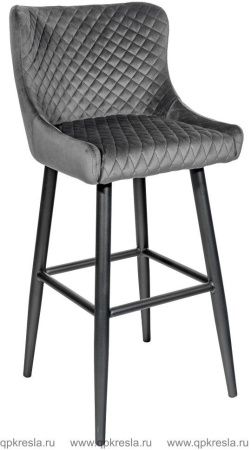 Барный стул Ститч Велюр Серый