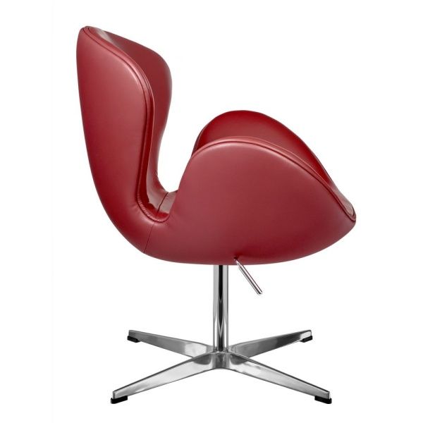 Купить Кресло SWAN CHAIR красный, натуральная кожа по низкой цене