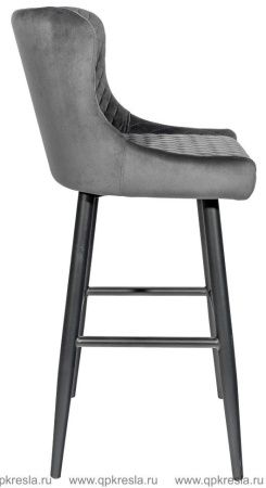 Барный стул Ститч Велюр Серый