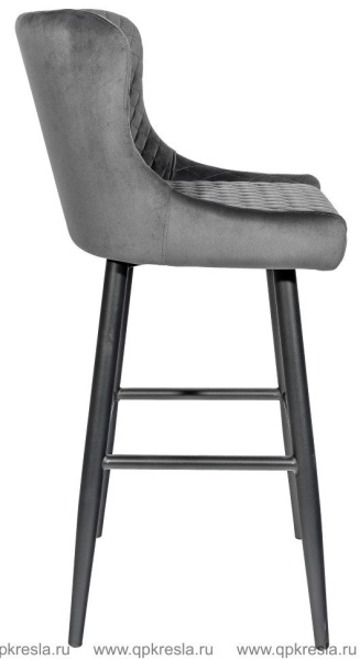 Барный стул Ститч Велюр Серый