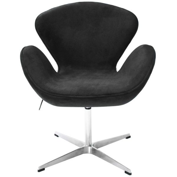 Купить Кресло SWAN CHAIR графит, искусственная замша по низкой цене