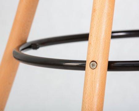 Стул барный BUTTERFLY BAR (ножки светлый бук, цвет чёрный)