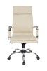 Кресла руководителя - Кресло руководителя Бюрократ Ch-993 слоновая кость эко.кожа крестовина металл хром