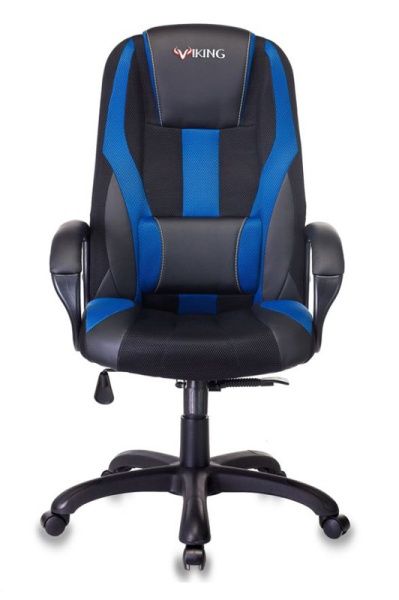 Кресло игровое Zombie VIKING-9 черный/синий искусст.кожа/ткань крестовина пластик | Купить в КупиКресла.ру