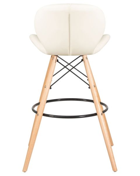 Стул барный BUTTERFLY BAR (ножки светлый бук, цвет кремовый) для кафе, ресторанов и кухни