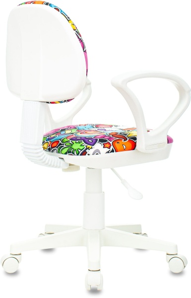 Кресло детское Бюрократ KD-3/WH/ARM мультиколор маскарад крестов. пластик пластик белый Кресло детское Бюрократ KD-3/WH/ARM мультиколор маскарад крестов. пластик пластик белый