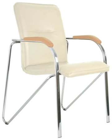 Офисный стул Samba (Самба) хром Nowystyl (V - Искусственная кожа ) V 18 кремовый