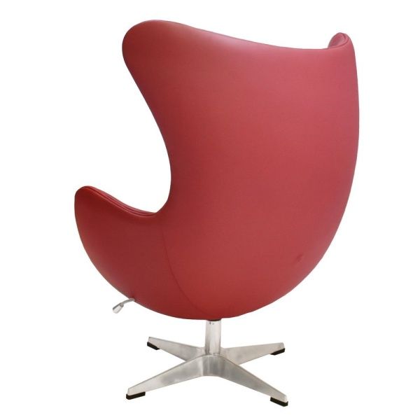 Купить Кресло EGG CHAIR красный, натуральная кожа по низкой цене