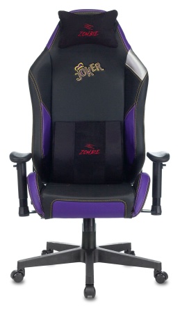 Купить Кресло игровое Zombie HERO JOKER PRO черный/фиолетовый искусственная кожа с подголов. крестовина пластик по низкой цене