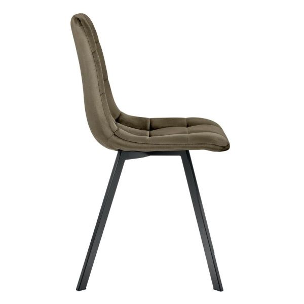 Купить Стул Easy тёмно-коричневый с чёрными ножками по низкой цене