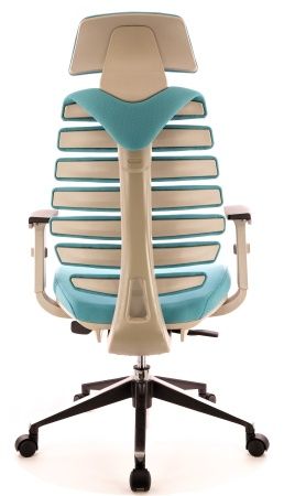 Кресло Everprof Ergo Grey ткань бирюзовый