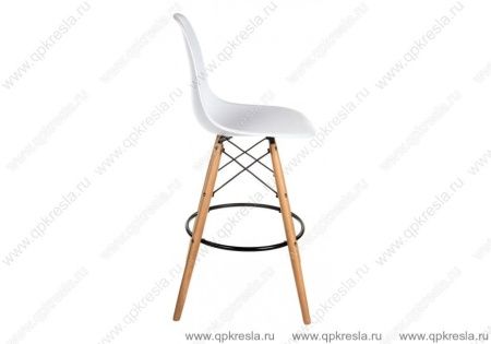 Барный стул Eames (Эймс) Пластик Белый