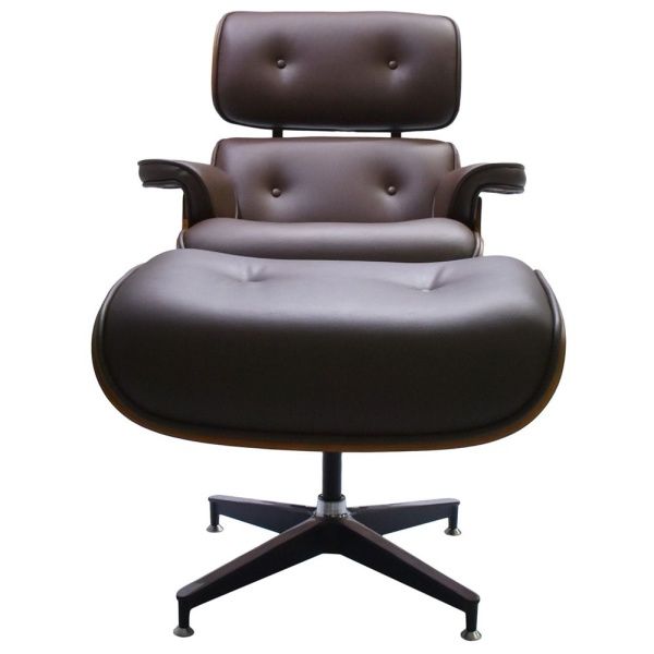 Купить Кресло EAMES LOUNGE CHAIR и оттоманка EAMES LOUNGE CHAIR коричневые по низкой цене Купить Кресло EAMES LOUNGE CHAIR и оттоманка EAMES LOUNGE CHAIR коричневые по низкой цене
