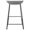 Купить Стул полубарный Neo серый с чёрными ножками по выгодной цене для кафе, ресторанов и кухни