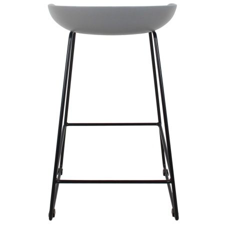 Купить Стул полубарный Neo серый с чёрными ножками по выгодной цене для кафе, ресторанов и кухни