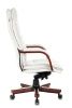 Кресла руководителя - Кресло руководителя Бюрократ T-9927WALNUT слоновая кость кожа крестовина металл/дерево
