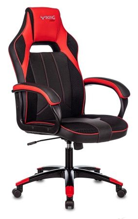Кресло игровое Zombie VIKING 2 AERO черный/красный искусст.кожа/ткань крестовина пластик