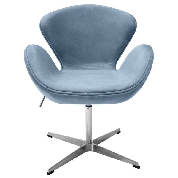Купить Кресло SWAN CHAIR серый, искусственная замша по низкой цене