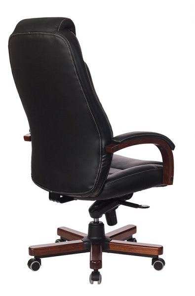 Кресло руководителя Бюрократ T-9923WALNUT черный кожа крестовина металл/дерево | Купить в КупиКресла.ру