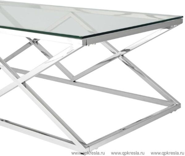 Журнальный стол 120*60 ИНСИГНИЯ серебро