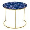 Купить Набор кофейных столиков Tango темно-синий с ножками матовое золото, 2шт по низкой цене