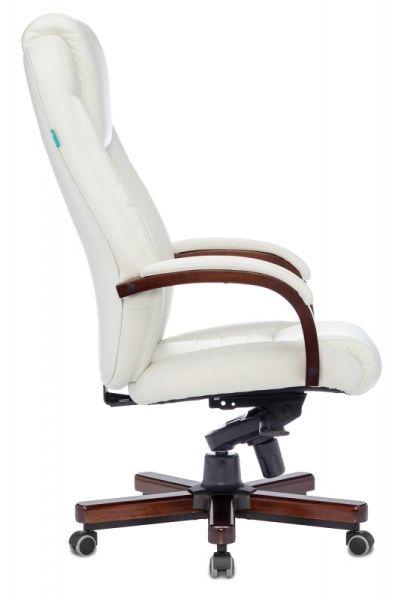 Кресло руководителя Бюрократ T-9923WALNUT слоновая кость кожа крестовина металл/дерево | Купить в КупиКресла.ру
