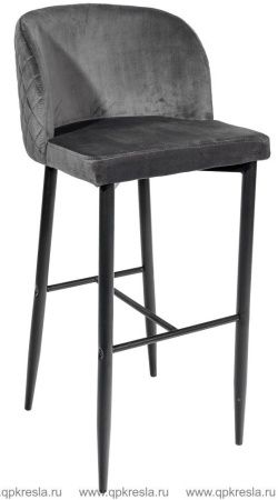Барный стул Оскар Велюр Серый