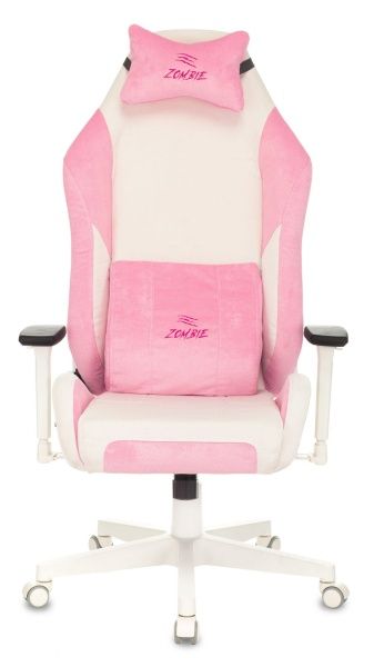 Кресло игровое Zombie EPIC PRO Fabric белый/розовый с подголов. крестов. пластик пластик белый | Купить в КупиКресла.ру
