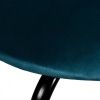 Купить Стул Seven тёмно-бирюзовый велюр с чёрными ножками в интернет-магазине КупиКресла.ру