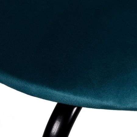 Купить Стул Seven тёмно-бирюзовый велюр с чёрными ножками в интернет-магазине КупиКресла.ру