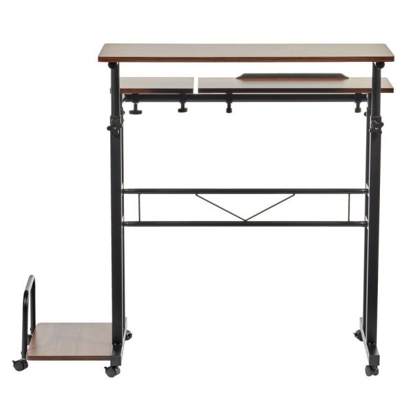 Купить Стол многофункциональный Shuttle 80х58х80-130см, темное дерево, чёрный по низкой цене