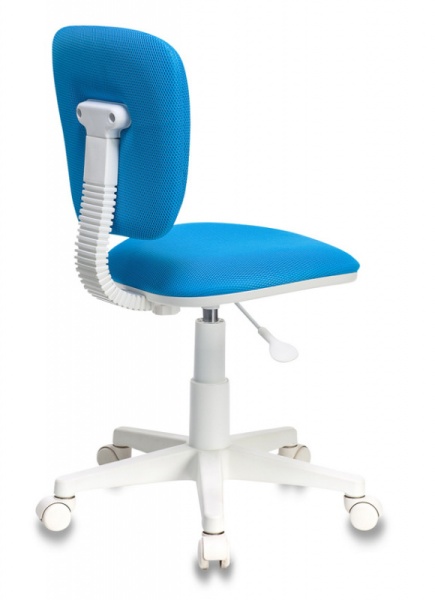 Купить Кресло детское Бюрократ CH-W204NX голубой TW-55 крестовина пластик пластик белый по низкой цене Кресло детское Бюрократ CH-W204NX голубой TW-55 крестовина пластик пластик белый | Купить в КупиКресла.ру