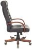 Кресла руководителя - Кресло руководителя Бюрократ T-9928WALNUT/ECO черный эко.кожа крестов. металл/дерево