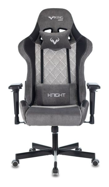 Кресло игровое Zombie VIKING 7 KNIGHT Fabric серый Loft ромбик текстиль/эко.кожа с подголов. крестовина металл | Купить в КупиКресла.ру