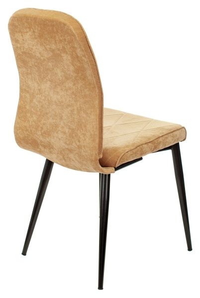 Купить Стул для кухни Бюрократ KF-3 горчичный Velvet 73 металл черный на ножках (KF-3/VELV73) по низкой цене