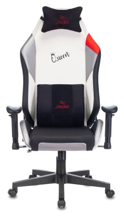 Купить Кресло игровое Zombie HERO QUEEN PRO черный/белый искусственная кожа с подголов. крестовина пластик по низкой цене