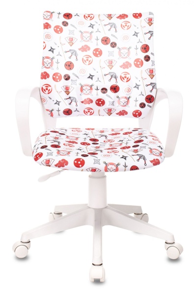 Кресло детское Бюрократ KD-W4 белый аниме крестов. пластик пластик белый Кресло детское Бюрократ KD-W4 белый аниме крестов. пластик пластик белый