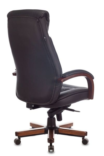 Купить Кресло руководителя Бюрократ T-9924WALNUT черный кожа крестовина металл/дерево по низкой цене Кресло руководителя Бюрократ T-9924WALNUT черный кожа крестовина металл/дерево | Купить в КупиКресла.ру