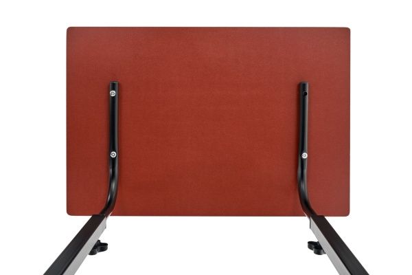 Купить Стол многофункциональный на колесах, 60x40 см, «РОЛЛ», 2 ножки, регул.высота, мдф, металл, тёмн. дерево, черный по низкой цене