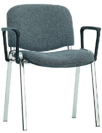Офисный стул ISO хром с подлокотниками