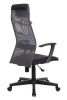 Кресла руководителя - Кресло руководителя Бюрократ KB-8 темно-серый TW-04 TW-12 сетка/ткань с подголов. крестовина пластик