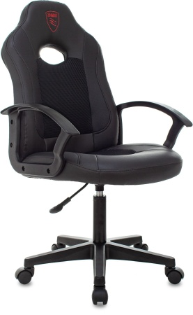 Кресло игровое Zombie 11LT черный текстиль/эко.кожа на колес. пластик черный