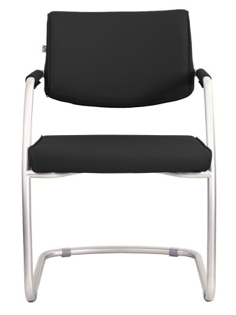 Офисный стул Delta (Дельта) сильвер (Искусственная кожа Черный)