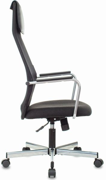 Кресло Бюрократ KB-5M черный TW-01 3C11 сетка/ткань с подголов. крестов. металл хром