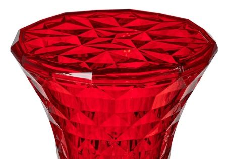 Купить Стул-пуф Stone прозрачный красный по низкой цене