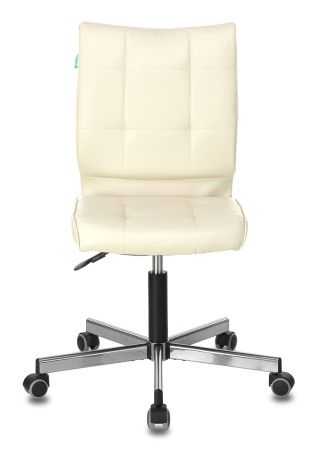 Офисные кресла - Кресло Бюрократ CH-330M бежевый Orion-10 эко.кожа крестовина металл хром
