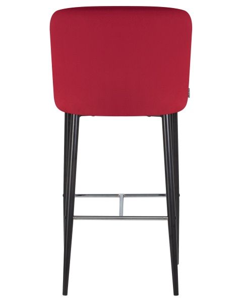 Стул барный CHRISTIAN'75 (черные ножки, бордовый велюр (V108-85)) для кафе, ресторанов и кухни